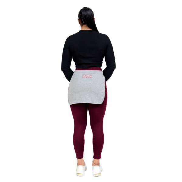 Gym Maroon Legging With Back Supporter - Image 2