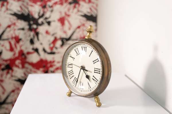 Antique Vintage Brass Clock - Image 2